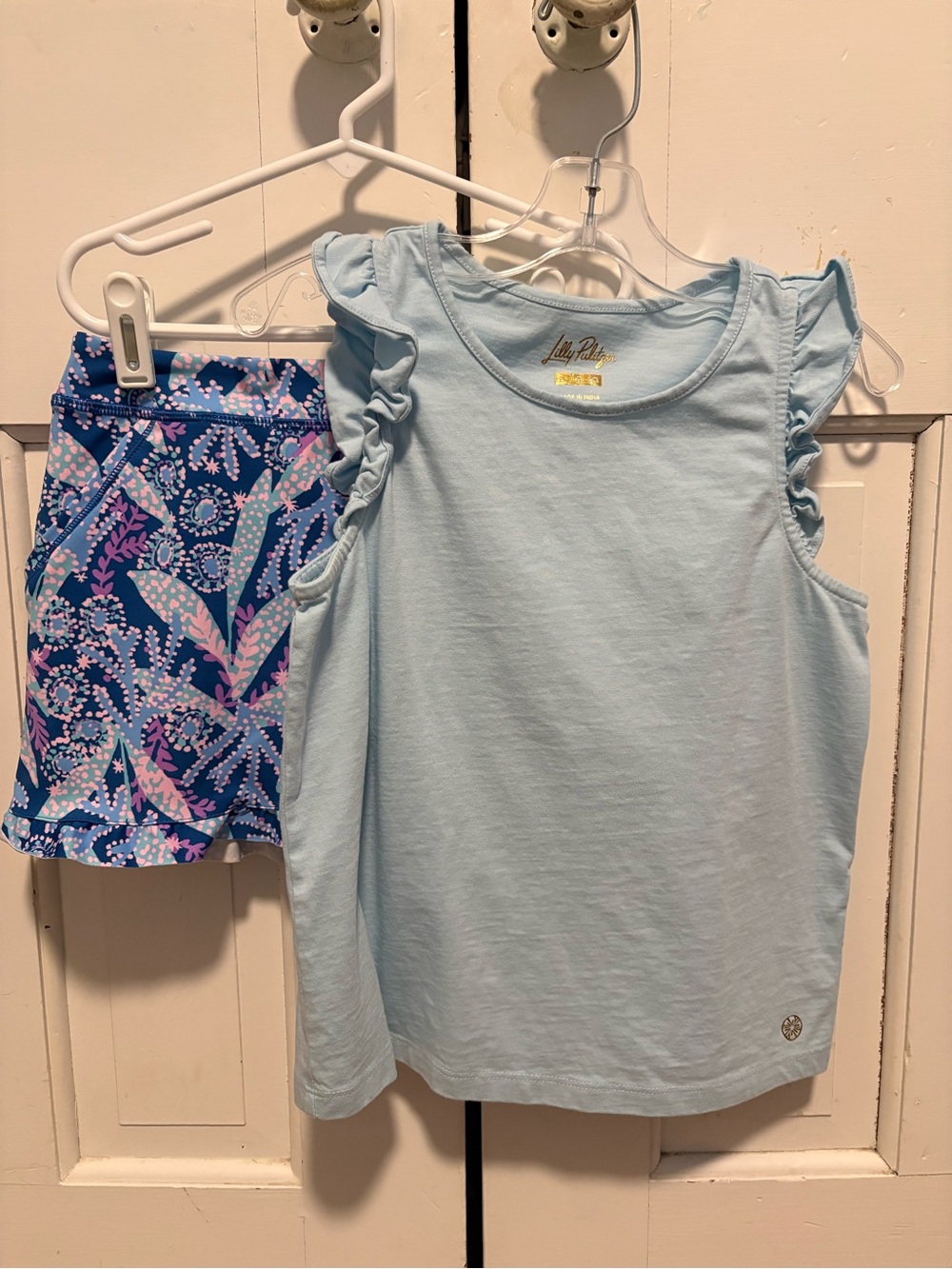 Girls Lilly Pulitzer Flutter Sleeve Tee & Skirt Set